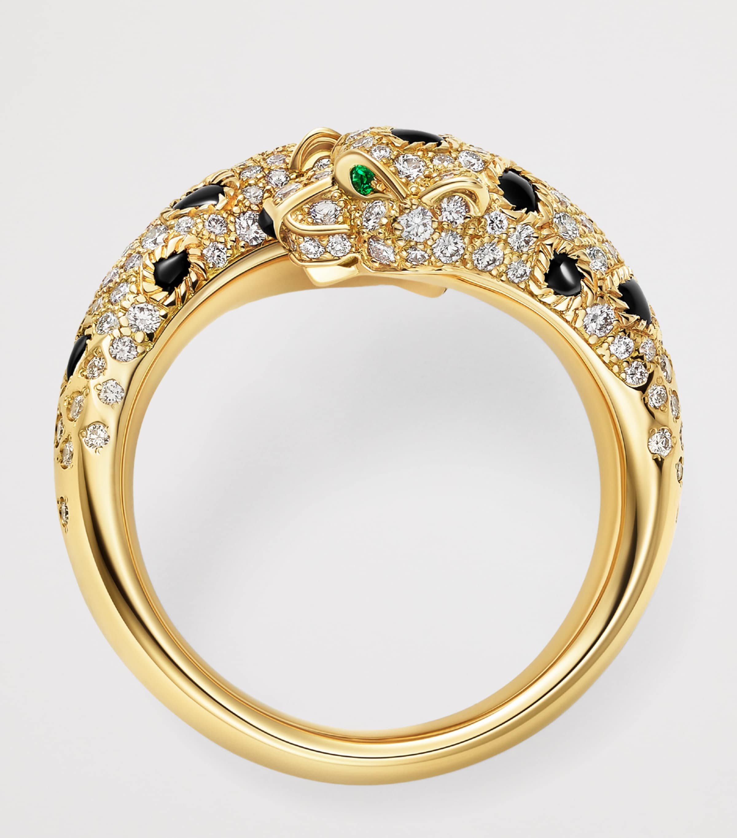 Cartier Panthère de Cartier ring yellow gold diamonds emerald onyx (British brand)