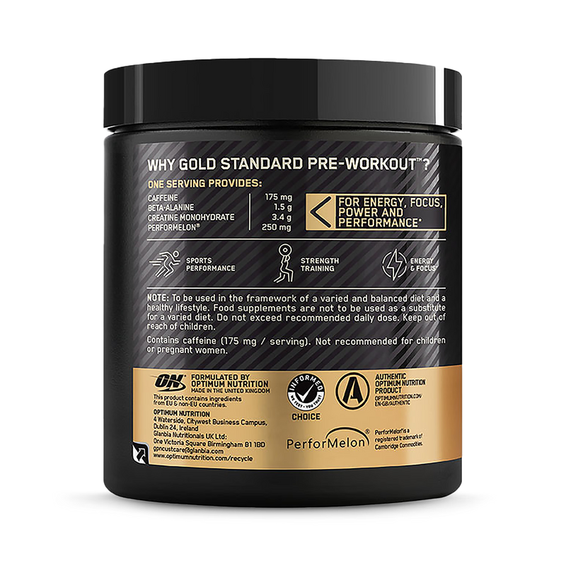 Optimum Nutrition Pre Workout Green Apple 330g - British product