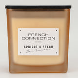 French Connection Apricot and Peach candle 800g, imported from the UK