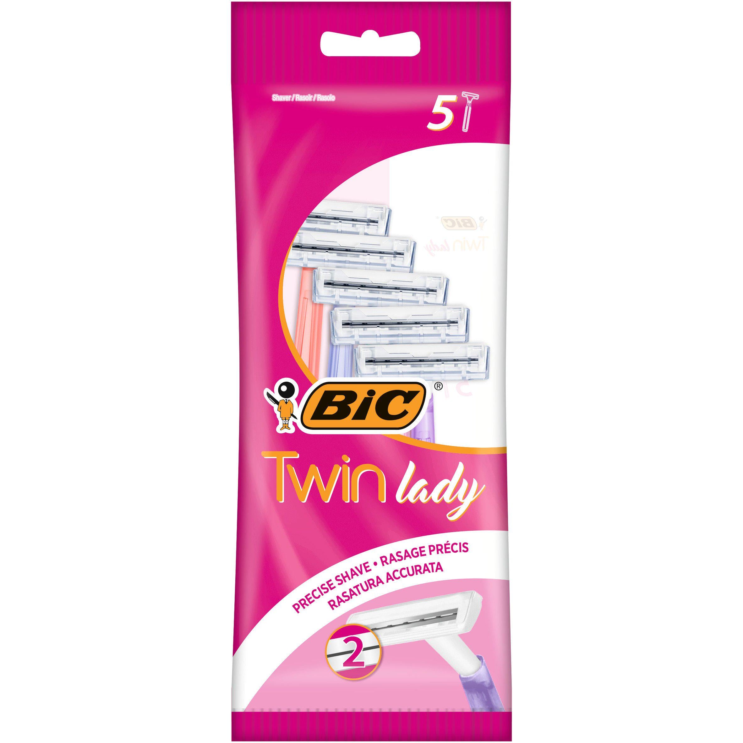 BIC Twin Lady Disposable Women's Razors 5 Pack women's shaving Sainsburys   