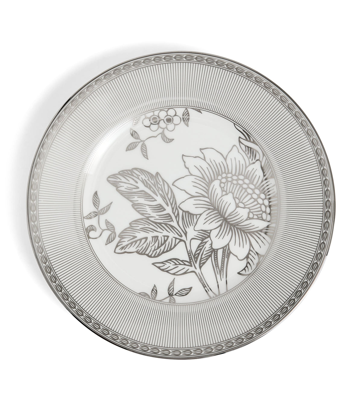 Wedgwood bone china Silver Tonquin plate 20cm (British brand)
