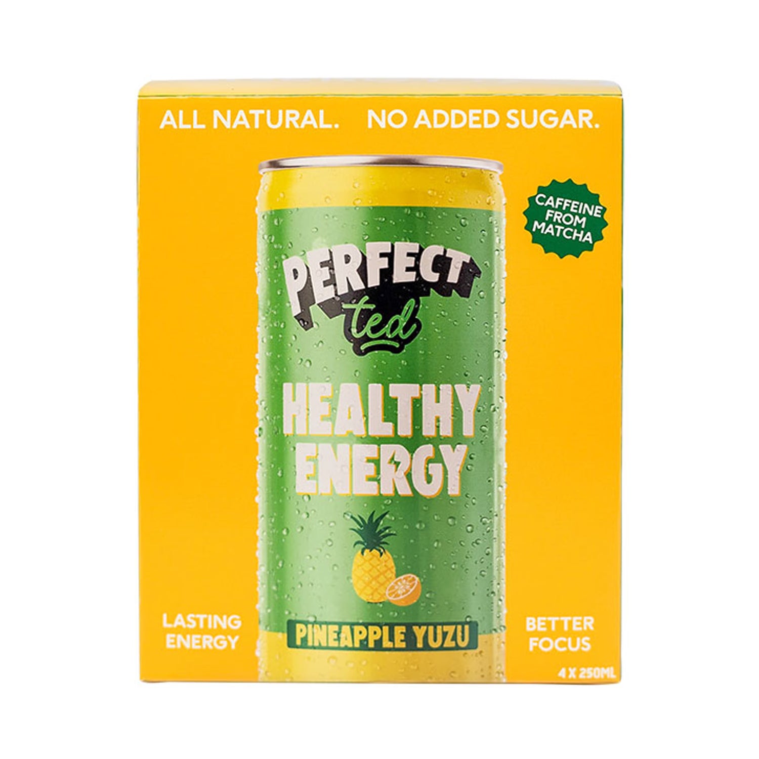 PerfectTed Pineapple Yuzu energy drink 4x250ml, UK version
