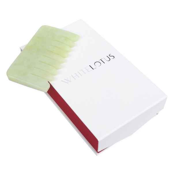 White Lotus Premium Jade Crystal Comb hand carved (British brand)