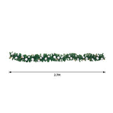 Livingandhome artificial pine garland with gold silver ornaments 270cm - British product