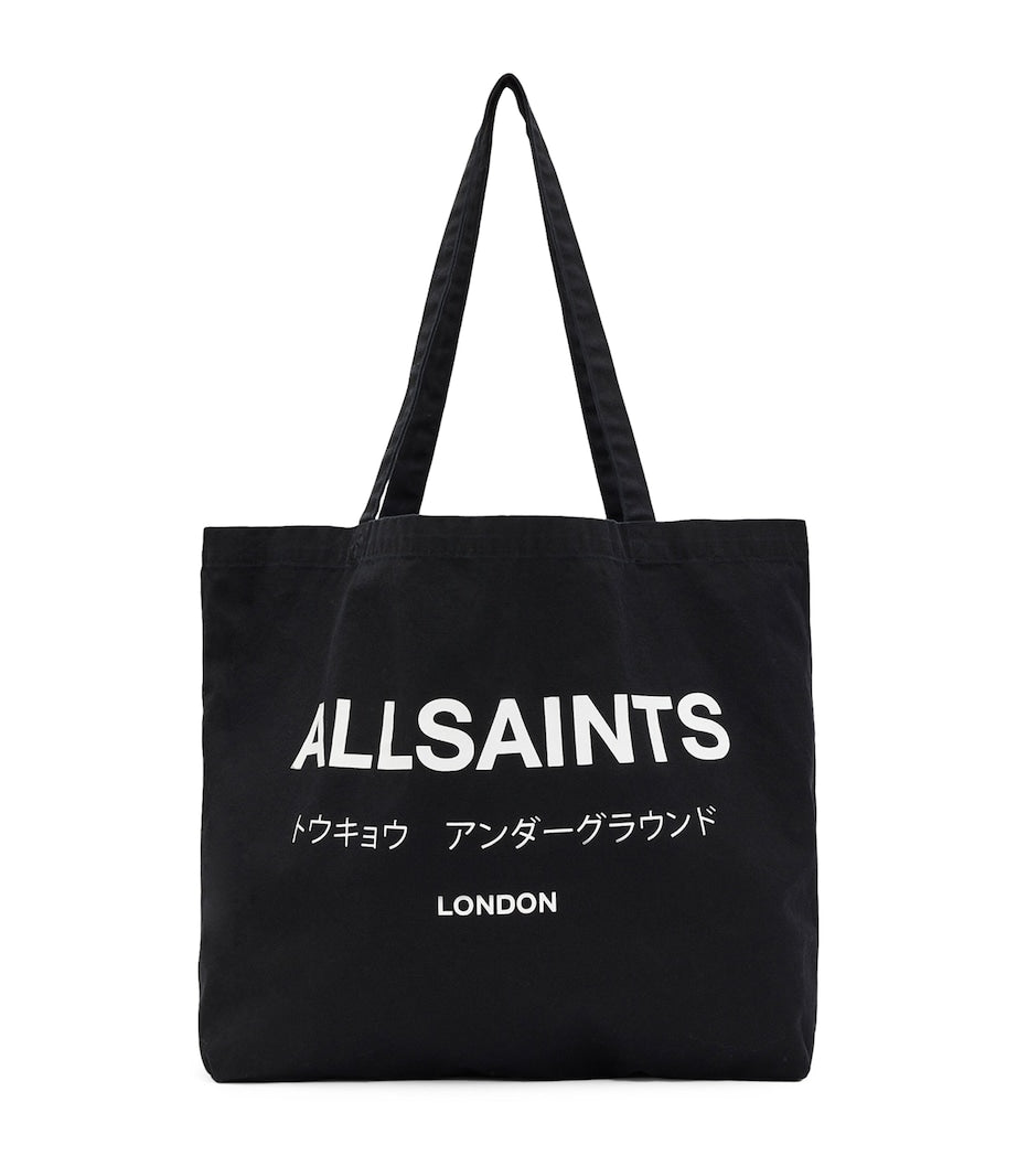 AllSaints Underground organic cotton tote bag, imported from the UK