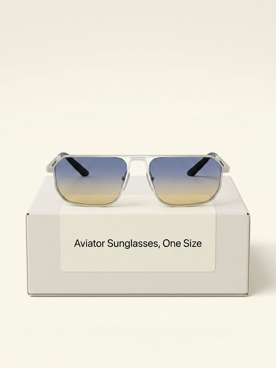 Prada A53S rectangular metal sunglasses, imported from the UK