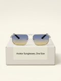 Prada A53S rectangular metal sunglasses, imported from the UK