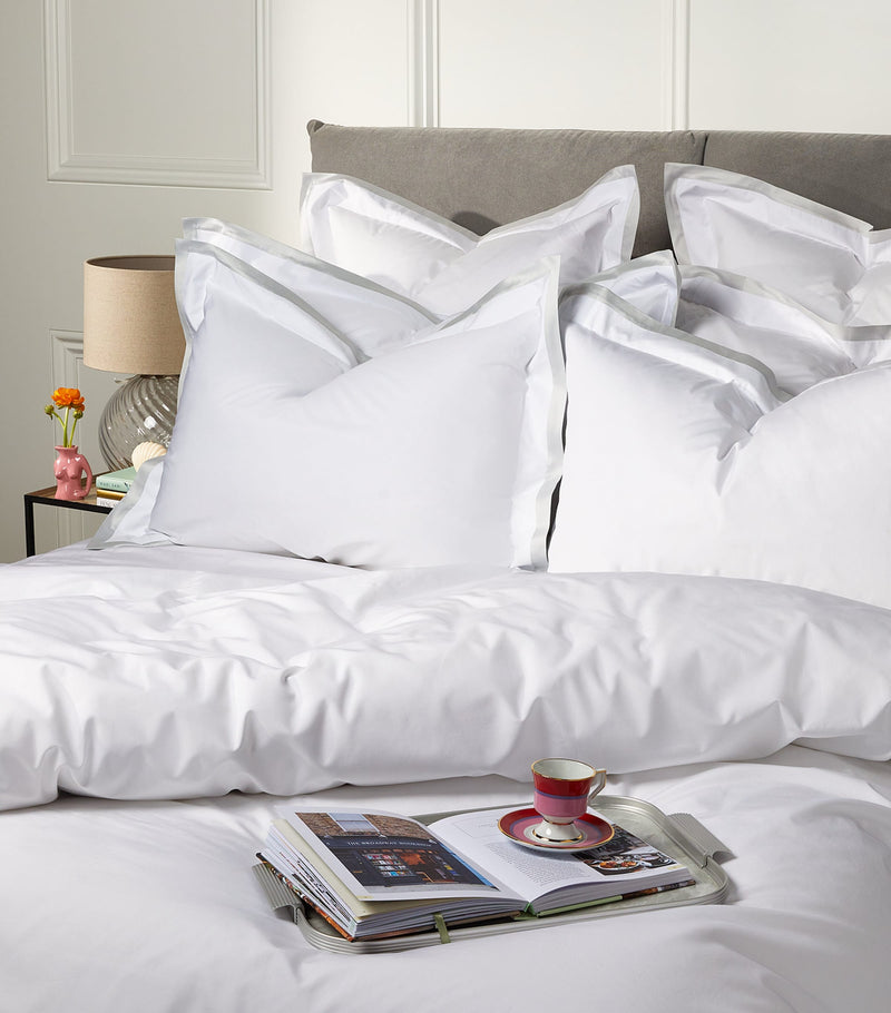 Super King Egyptian Cotton Duvet Cover with Contrasting Trims 260cm x 220cm