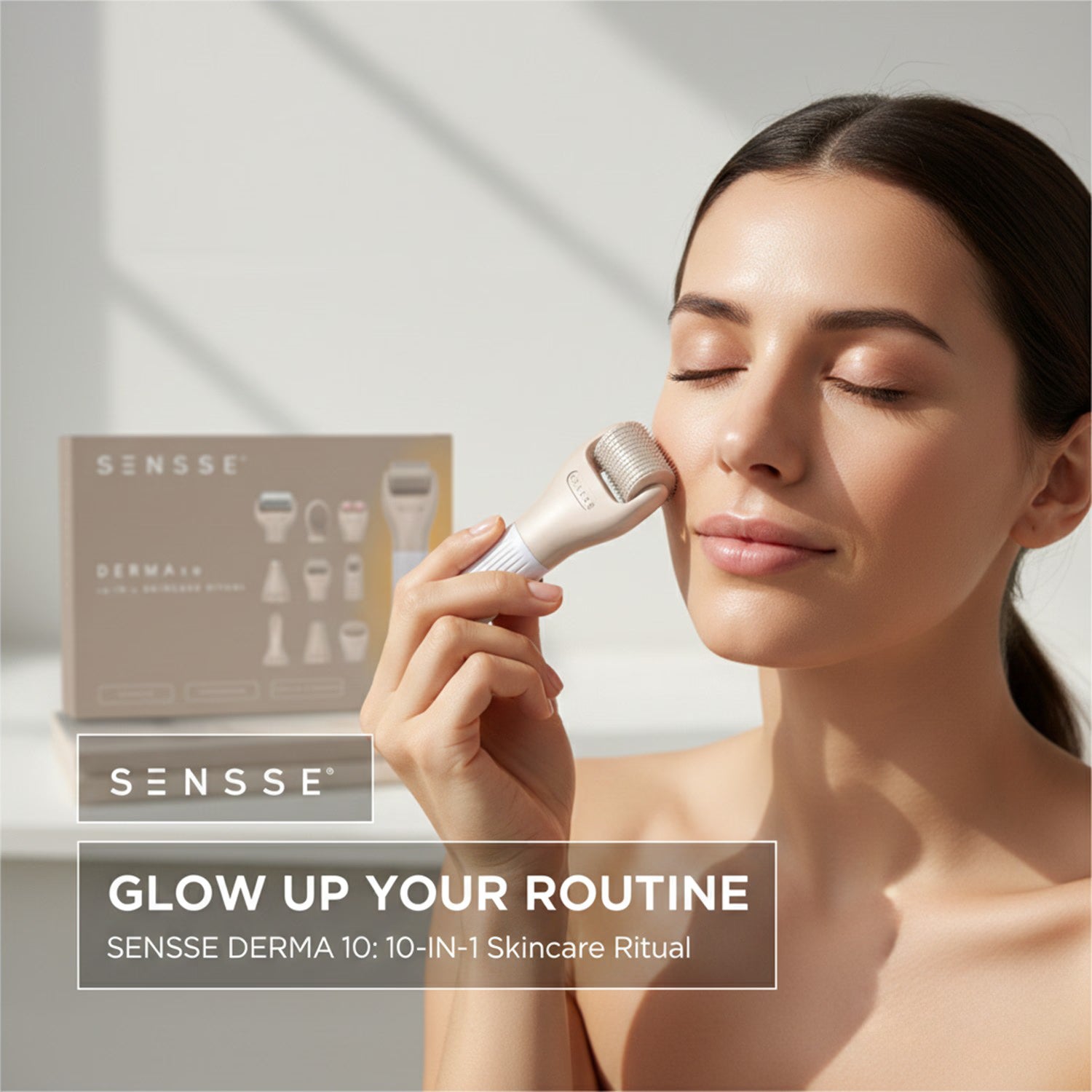 Sensse Derma10 skincare kit with interchangeable heads (British brand)