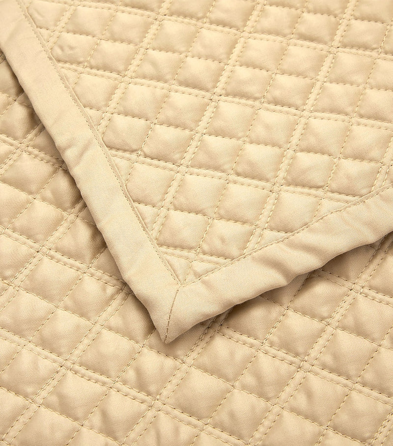 Ralph Lauren Home organic cotton argyle quilted bedcover 275x235cm, UK version