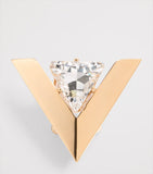 Valentino Garavani Large Je Les V logo earrings gold-tone brass crystal, imported from the UK