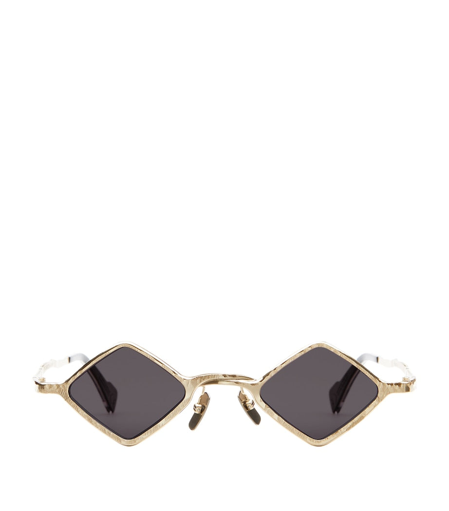 Kuboraum metal Mask Z14 sunglasses with geometric tinted lenses, UK version