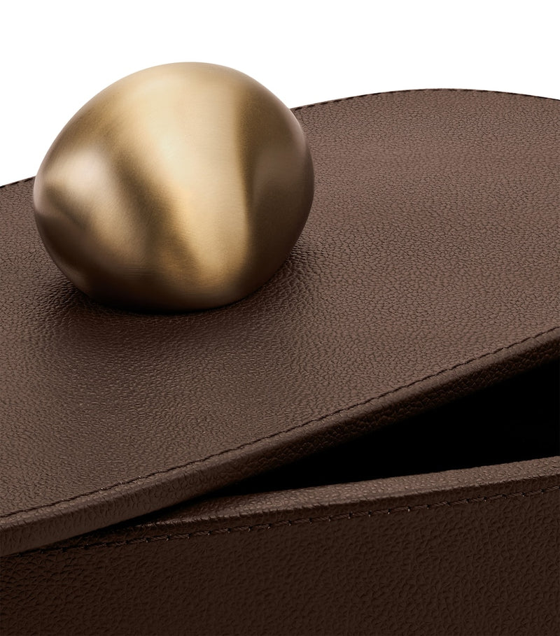 Assouline pebble trinket box in leather imported from the UK