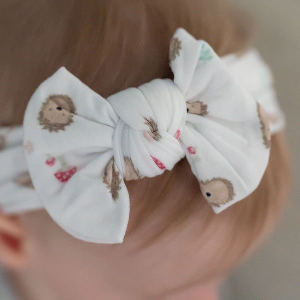 Ziggle baby print top bow turban headband, UK version