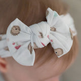 Ziggle baby print top bow turban headband, UK version
