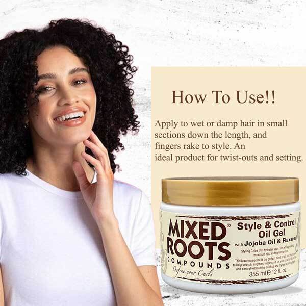 Mixed Roots Oil Gel for curls with jojoba (British brand)