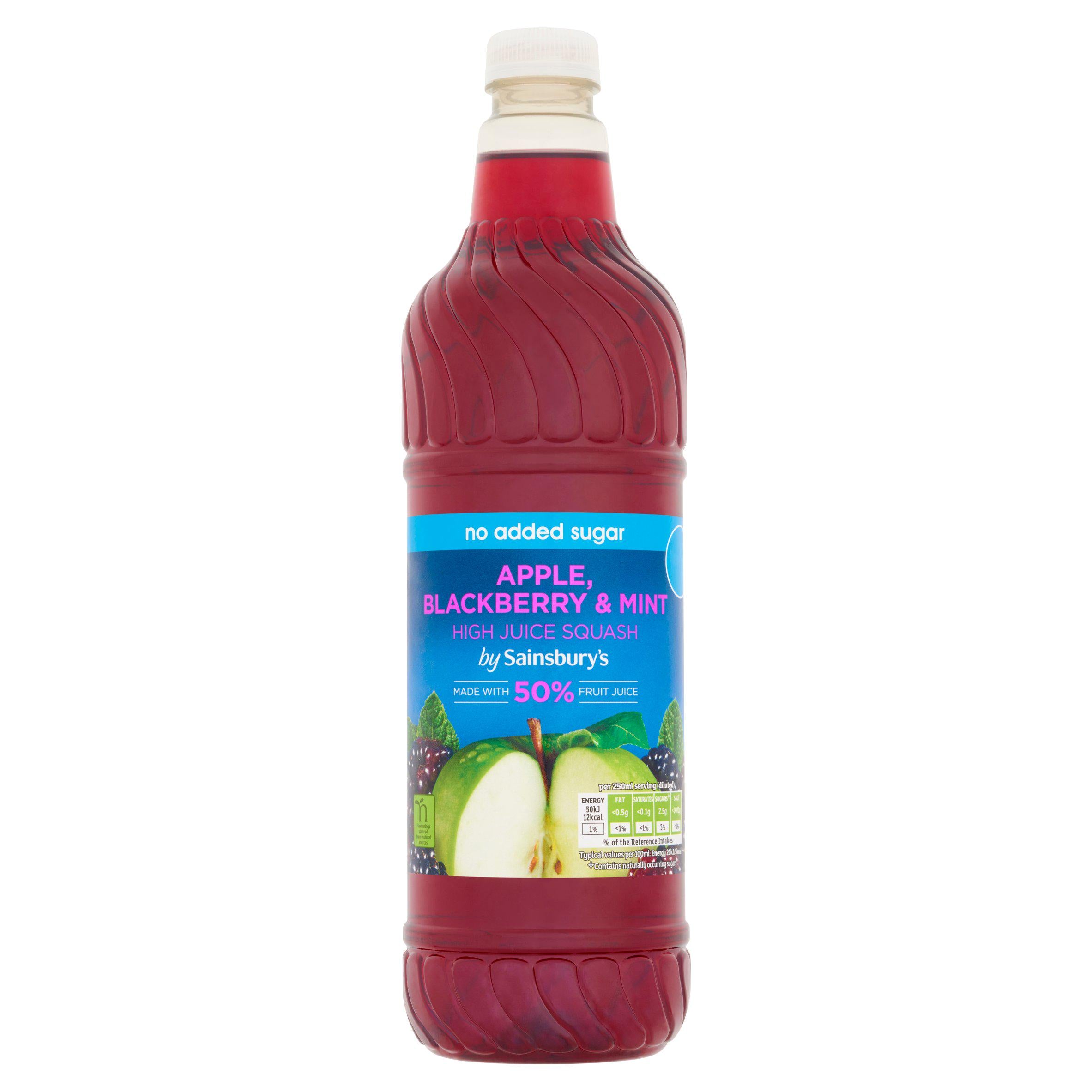 Sainsbury's Apple, Blackberry & Mint High Juice Squash 1L GOODS Sainsburys   