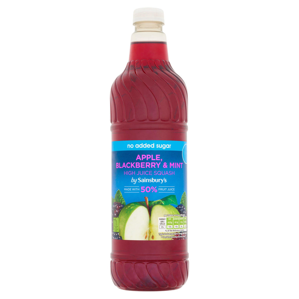 Sainsbury's Apple, Blackberry & Mint High Juice Squash 1L