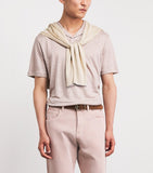 Eleventy suede belt with gold buckle, imported from the UK