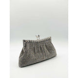 SVNX silver crystal rhinestone clutch bag 24cm, UK version
