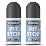 Scrubbingtons Pit Stop Cotton Fresh deodorant 75ml duo pack, imported from the UK