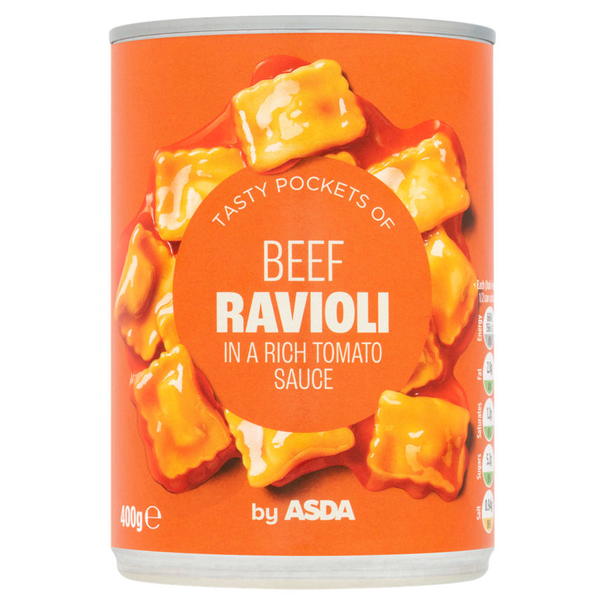 ASDA Beef Ravioli in a Rich Tomato Sauce 400g GOODS ASDA   