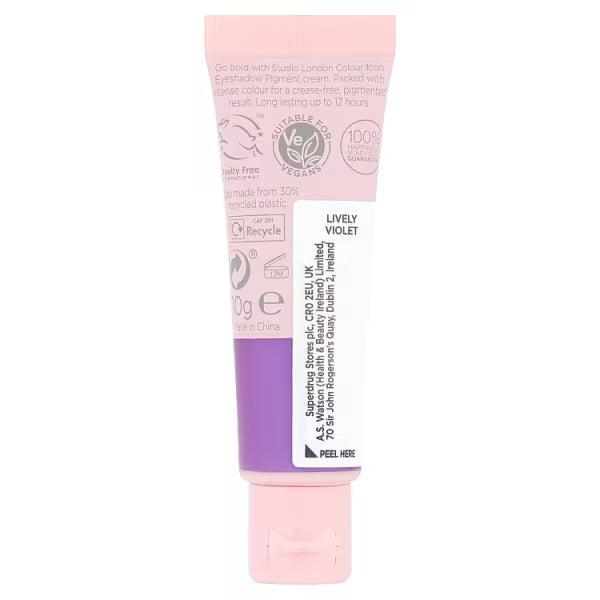 Studio London colour icon eyeshadow pigment lively lilac (British brand)
