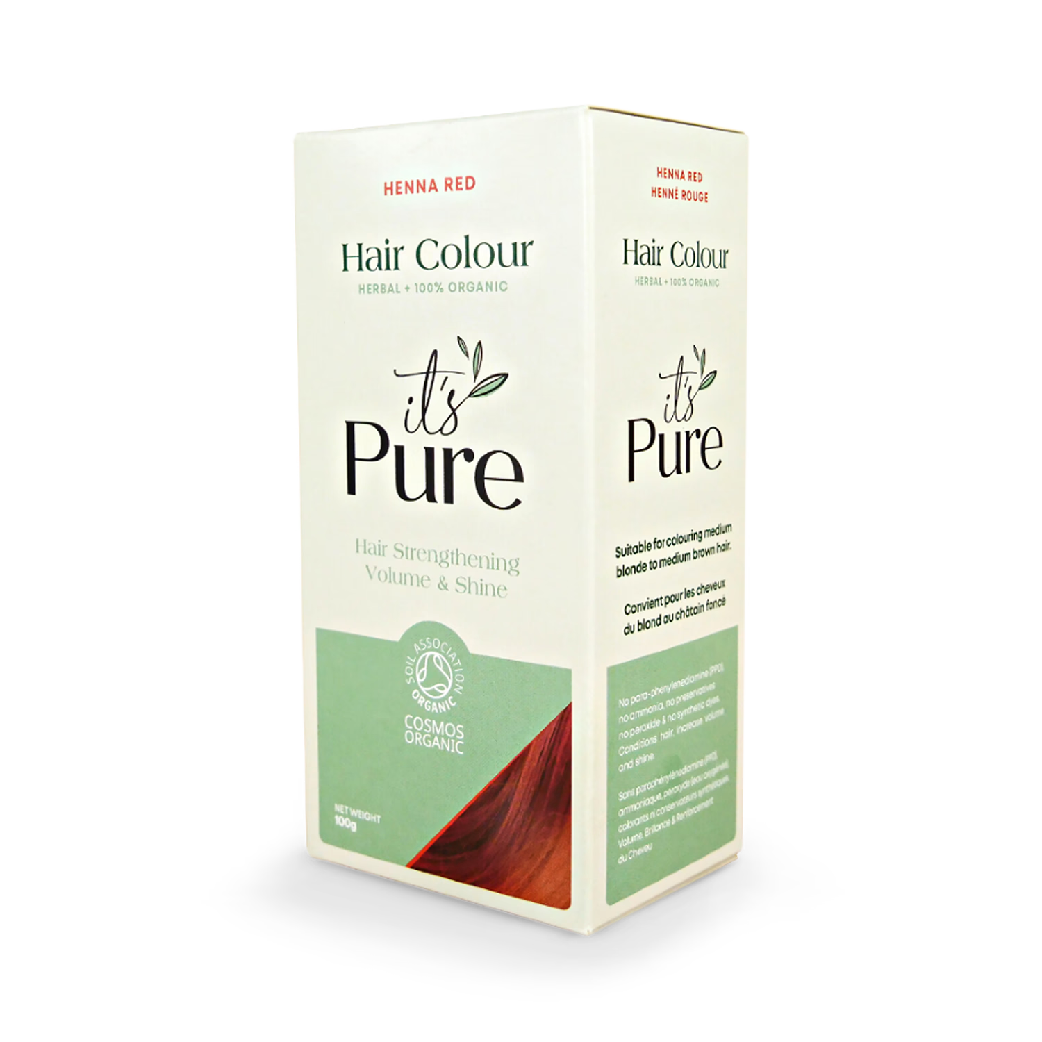 Its Pure Organic Herbal Hair Colour Henna Red 100g