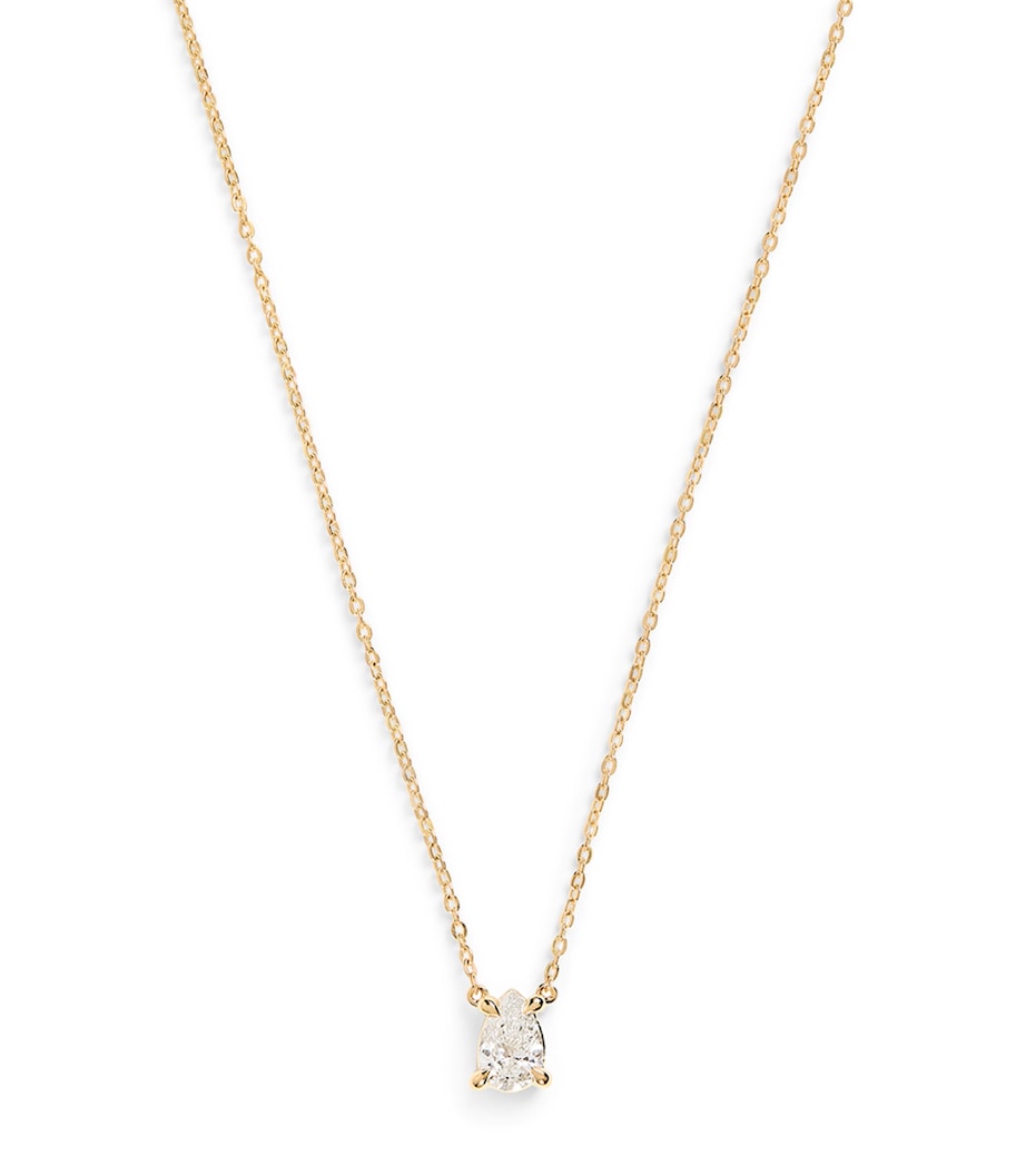 Harrods yellow gold diamond pendant necklace 0.75ct, UK version