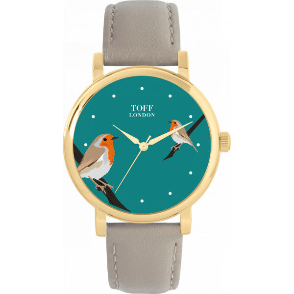 Toff London ladies green robins bird watch (British brand)