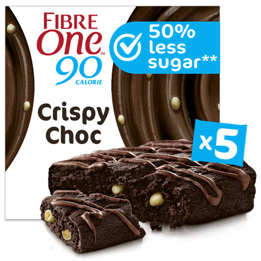 Fibre One Crispy Choc Brownies 90 Calorie 5x24g GOODS Sainsburys   