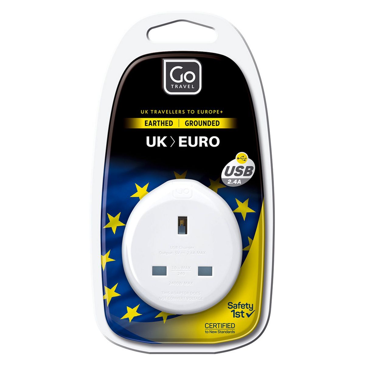 Go Travel UK to Euro USB Adaptor GOODS Boots   