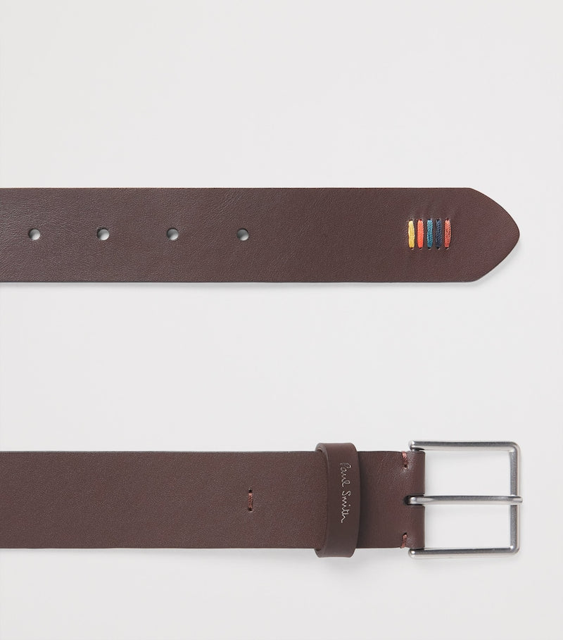 Paul Smith Leather Signature Stripe Stitch belt (British brand)