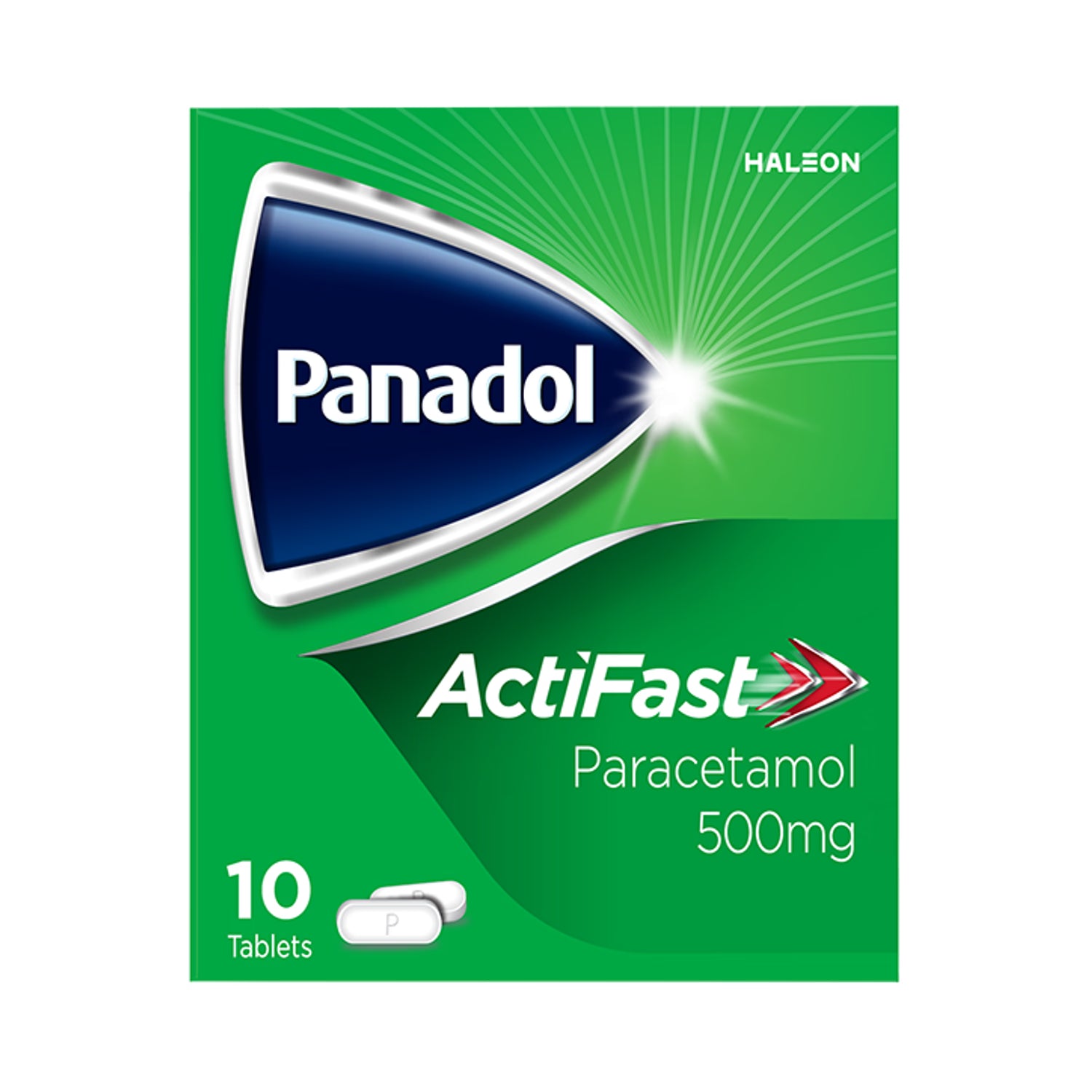Panadol Actifast paracetamol 500mg 10 tablets, UK version