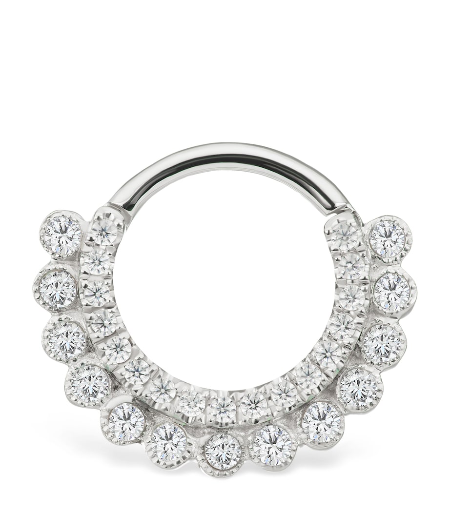Maria Tash Apsara hoop earring with diamonds 8mm (British brand)