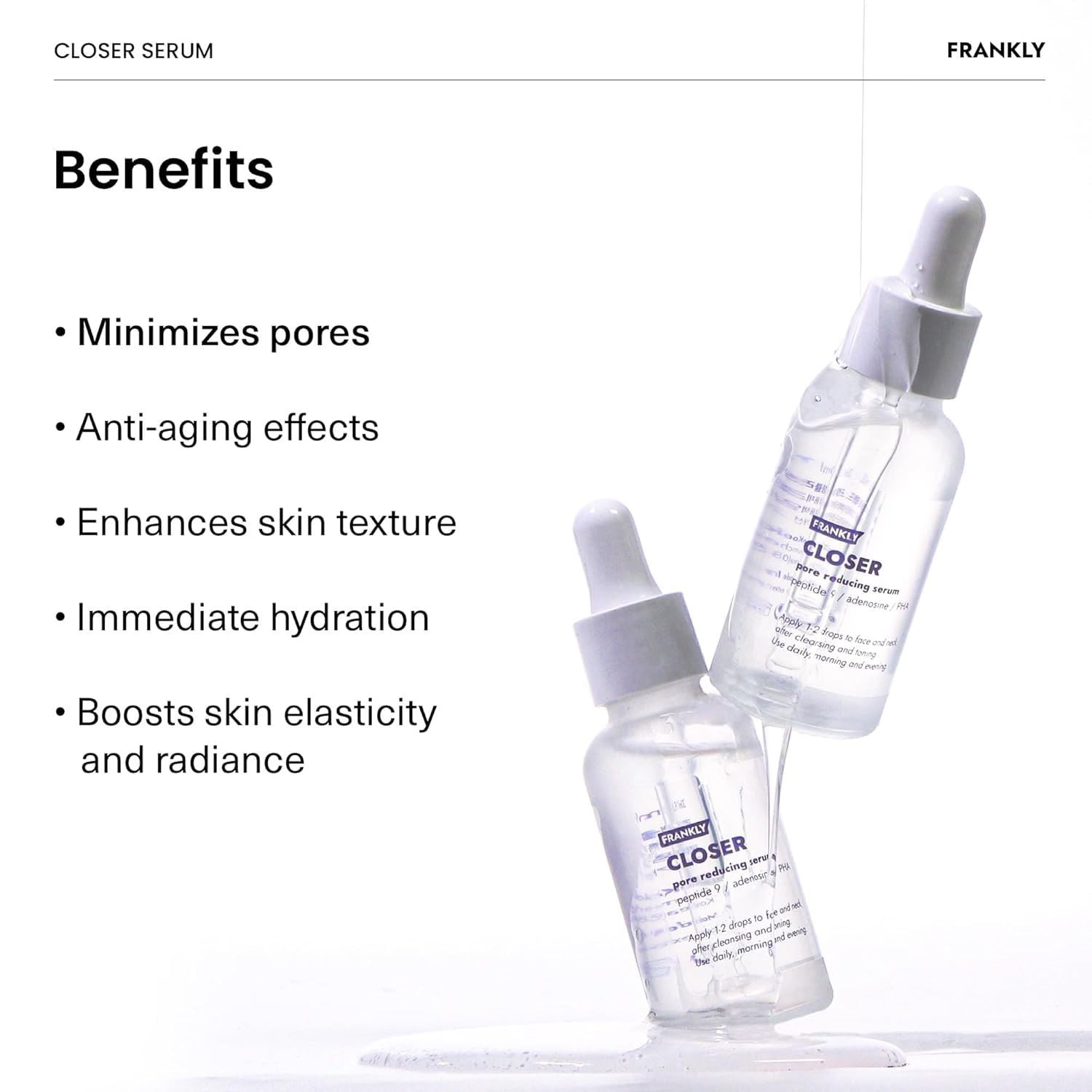 FRANKLY Pore Reducing Serum 30ml, imported from the UK