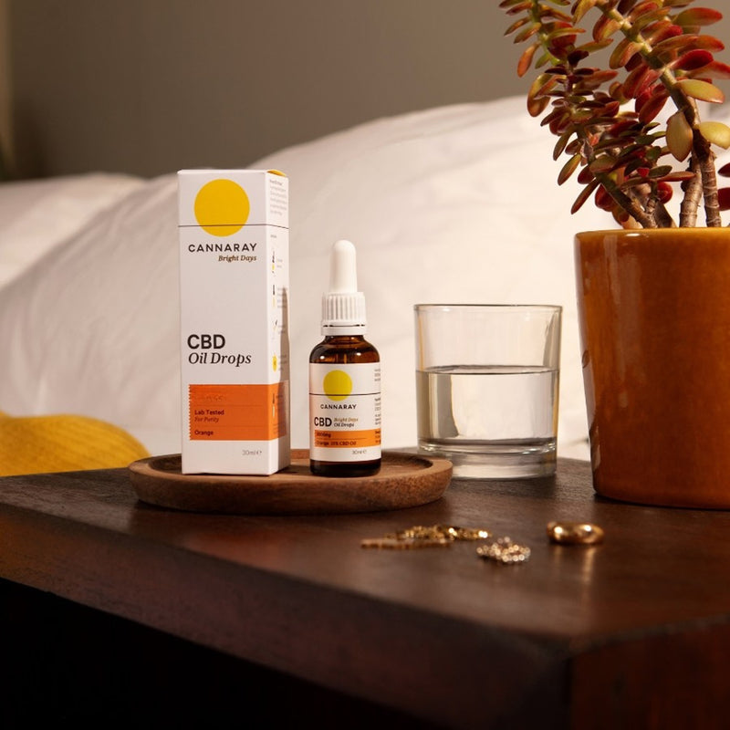 Cannaray CBD oil drops Orange 500mg 10ml, UK version