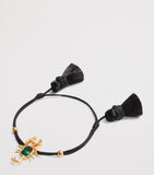 Valentino Garavani VLogo Scorpion bracelet gold-tone metal green gem, UK version