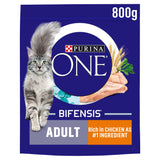 Purina One Adult Dry Cat Food Chicken & Wholegrains 800g Advanced nutrition cat food Sainsburys   