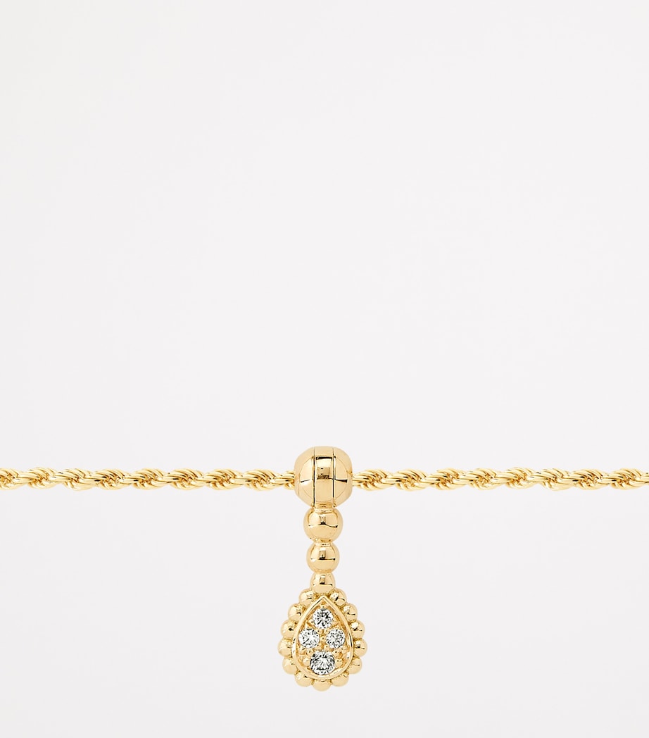 Boucheron Serpent Bohème ankle bracelet yellow gold diamonds, imported from the UK