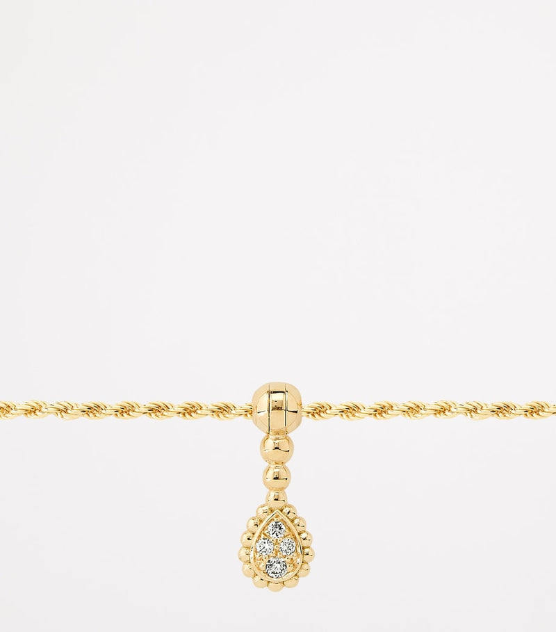 Boucheron Serpent Bohème ankle bracelet yellow gold diamonds, imported from the UK