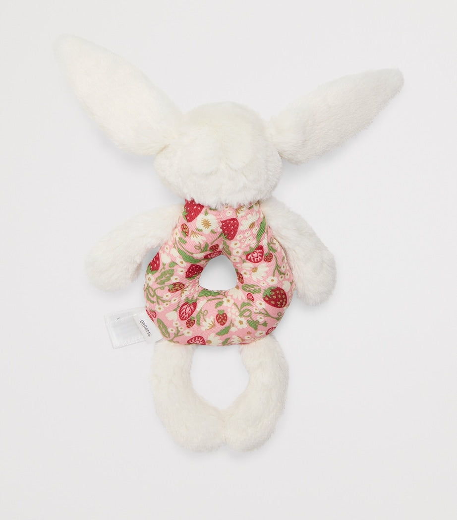 Soft Strawberry Design Baby Rattle with Hollow Centre 18cm x 6cm