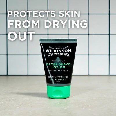 Superdrug Wilkinson Sword Sensitive After Shave Lotion Shave Care 100ml - Online bei McGrocer kaufen