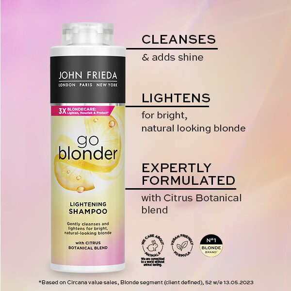 John Frieda Sheer Blonde Go Blonder Lightening Shampoo 500ml GOODS Boots   