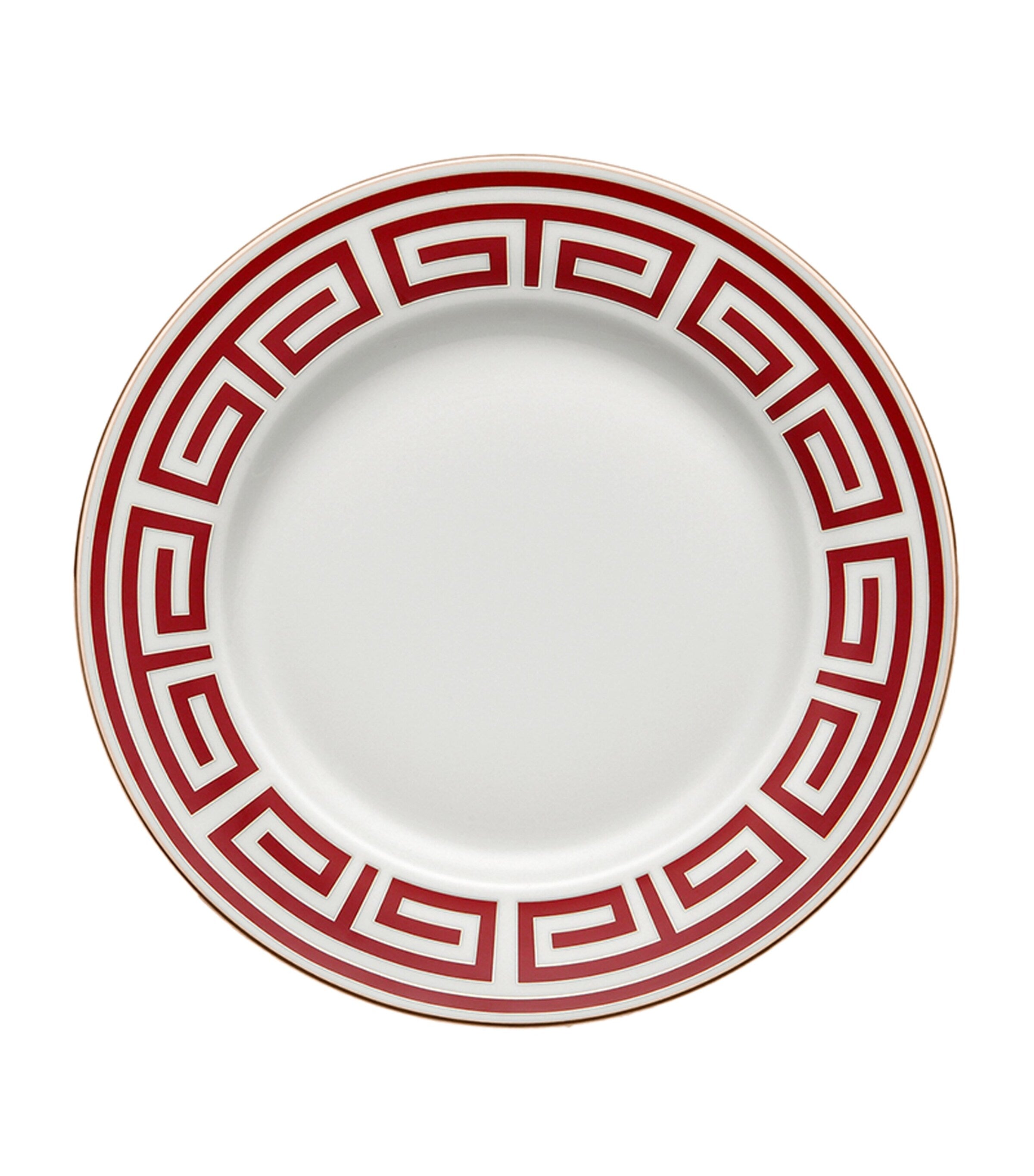 Ginori 1735 porcelain soup plate Labirinto Scarlatto 24.5cm, UK version