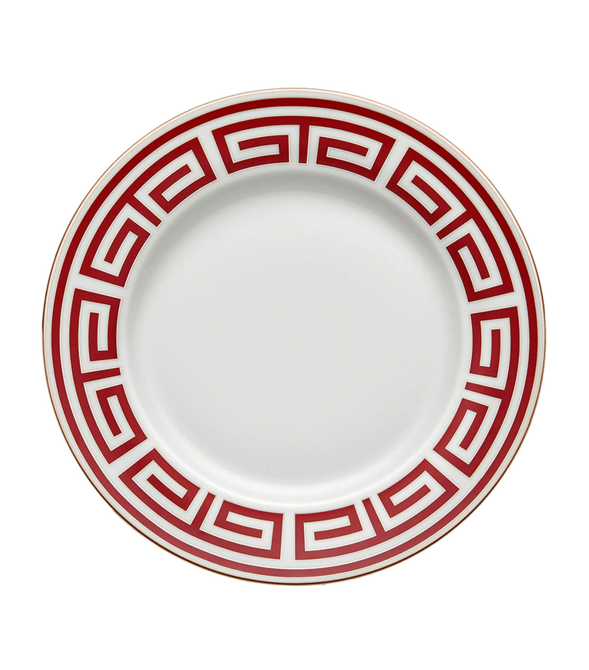 Ginori 1735 porcelain soup plate Labirinto Scarlatto 24.5cm, UK version