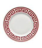 Ginori 1735 porcelain soup plate Labirinto Scarlatto 24.5cm, UK version