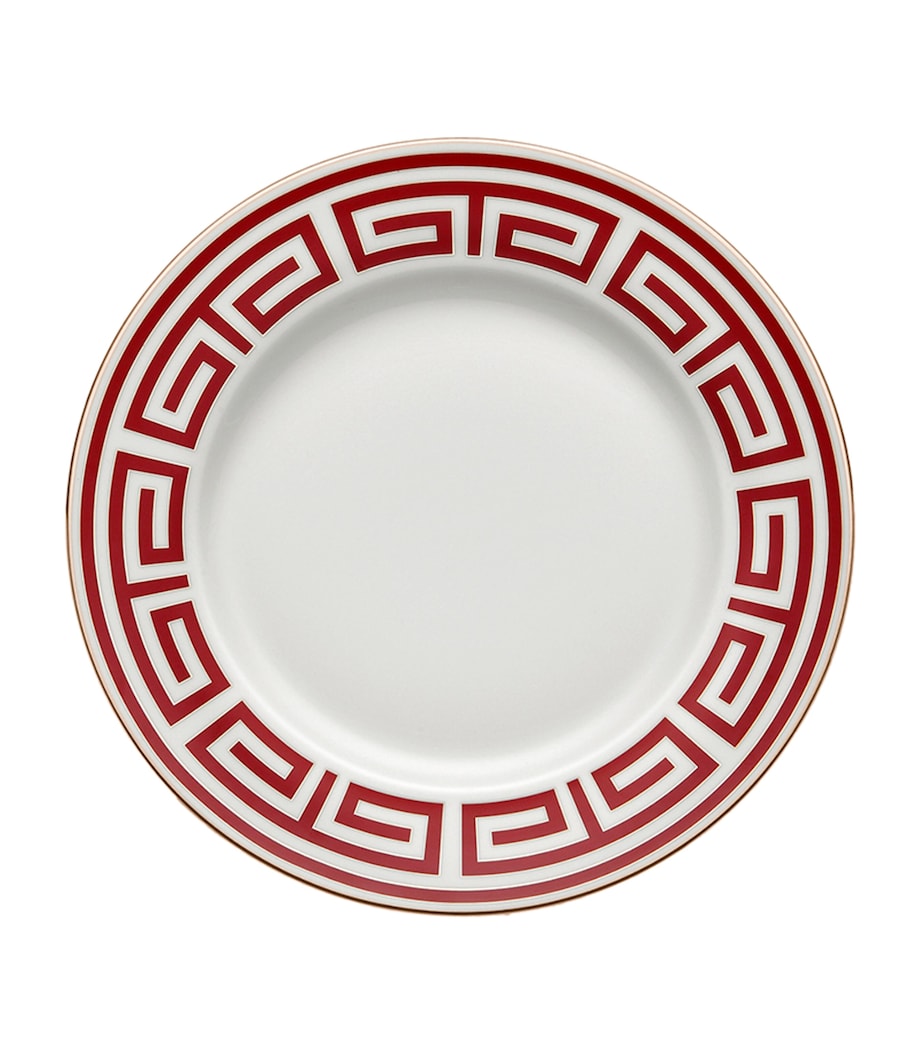 Ginori 1735 porcelain soup plate Labirinto Scarlatto 24.5cm, UK version
