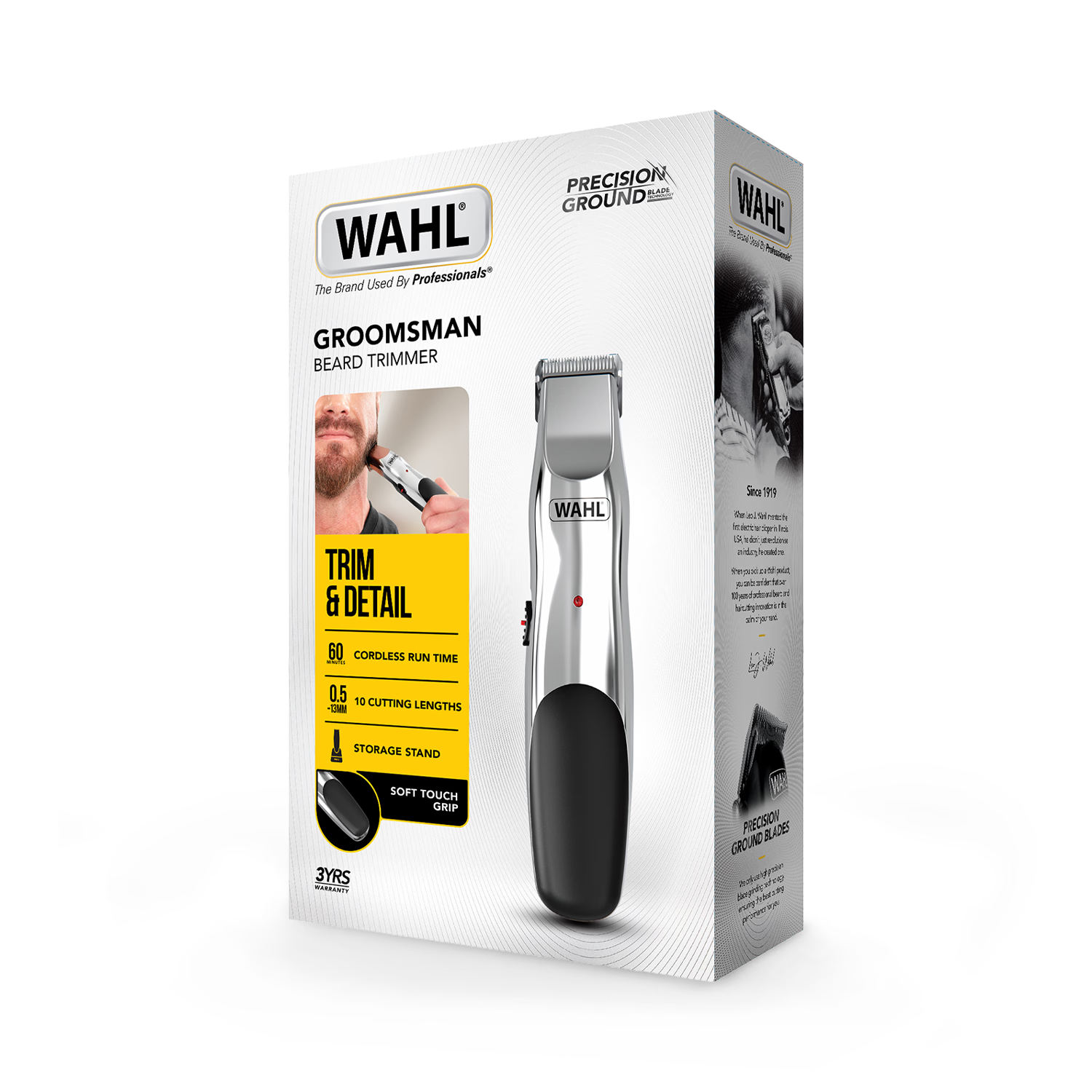Wahl Groomsman rechargeable facial hair trimmer, UK version