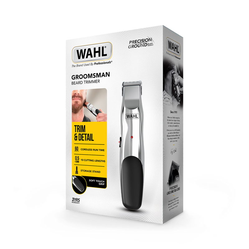 Wahl Groomsman rechargeable facial hair trimmer, UK version